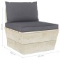 vidaXL Garten-Paletten-Mittelsofa mit Kissen Imprägniertes Fichtenholz vidaXL Garten-Paletten-Mittelsofa mit Kissen Imprägniertes Fichtenholz