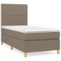 vidaXL Boxspringbett mit Matratze Taupe 80x200 cm Stoff vidaXL Boxspringbett mit Matratze Taupe 80x200 cm Stoff