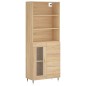 Highboard Sonoma-Eiche 69,5x34x180 cm Holzwerkstoff Highboard Sonoma-Eiche 69,5x34x180 cm Holzwerkstoff