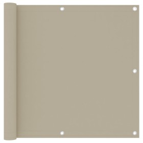 vidaXL Balkon-Sichtschutz Beige 90x300 cm Oxford-Gewebe