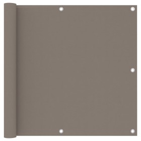 vidaXL Balkon-Sichtschutz Taupe 90x400 cm Oxford-Gewebe
