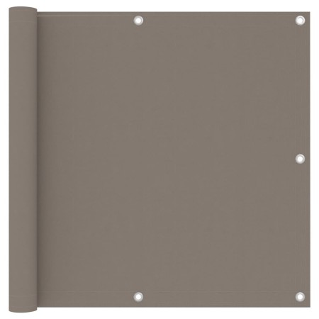 vidaXL Balkon-Sichtschutz Taupe 90x400 cm Oxford-Gewebe