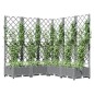vidaXL Pflanzkübel mit Rankgitter Hellgrau 120x120x121,5 cm PP vidaXL Pflanzkübel mit Rankgitter Hellgrau 120x120x121,5 cm PP