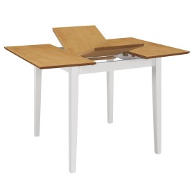 vidaXL Ausziehbarer Esstisch Weiß (80-120)x80x74 cm MDF