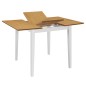 vidaXL Ausziehbarer Esstisch Weiß (80-120)x80x74 cm MDF vidaXL Ausziehbarer Esstisch Weiß (80-120)x80x74 cm MDF