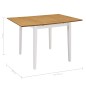 vidaXL Ausziehbarer Esstisch Weiß (80-120)x80x74 cm MDF vidaXL Ausziehbarer Esstisch Weiß (80-120)x80x74 cm MDF