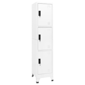 vidaXL Schließfachschrank Weiß 38x45x180 cm Stahl