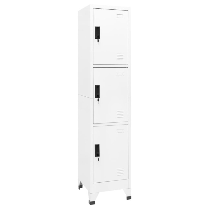 vidaXL Schließfachschrank Weiß 38x45x180 cm Stahl vidaXL Schließfachschrank Weiß 38x45x180 cm Stahl