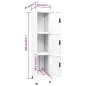 vidaXL Schließfachschrank Weiß 38x45x180 cm Stahl vidaXL Schließfachschrank Weiß 38x45x180 cm Stahl