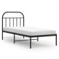 vidaXL Bettgestell mit Kopfteil Metall Schwarz 80x200 cm vidaXL Bettgestell mit Kopfteil Metall Schwarz 80x200 cm