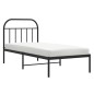 vidaXL Bettgestell mit Kopfteil Metall Schwarz 80x200 cm vidaXL Bettgestell mit Kopfteil Metall Schwarz 80x200 cm