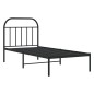 vidaXL Bettgestell mit Kopfteil Metall Schwarz 80x200 cm vidaXL Bettgestell mit Kopfteil Metall Schwarz 80x200 cm
