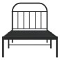vidaXL Bettgestell mit Kopfteil Metall Schwarz 80x200 cm vidaXL Bettgestell mit Kopfteil Metall Schwarz 80x200 cm