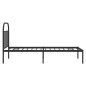 vidaXL Bettgestell mit Kopfteil Metall Schwarz 80x200 cm vidaXL Bettgestell mit Kopfteil Metall Schwarz 80x200 cm