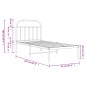 vidaXL Bettgestell mit Kopfteil Metall Schwarz 80x200 cm vidaXL Bettgestell mit Kopfteil Metall Schwarz 80x200 cm