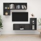 vidaXL 4-tlg. TV-Schrank-Set Grau Holzwerkstoff vidaXL 4-tlg. TV-Schrank-Set Grau Holzwerkstoff