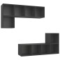 vidaXL 4-tlg. TV-Schrank-Set Grau Holzwerkstoff vidaXL 4-tlg. TV-Schrank-Set Grau Holzwerkstoff