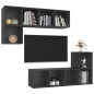 vidaXL 4-tlg. TV-Schrank-Set Grau Holzwerkstoff vidaXL 4-tlg. TV-Schrank-Set Grau Holzwerkstoff