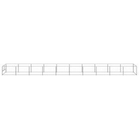 vidaXL Hundezwinger Silbern 10 m² Stahl