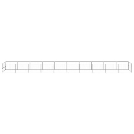 vidaXL Hundezwinger Silbern 10 m² Stahl