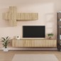 vidaXL 7-tlg. TV-Schrank-Set Sonoma-Eiche Holzwerkstoff vidaXL 7-tlg. TV-Schrank-Set Sonoma-Eiche Holzwerkstoff