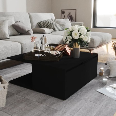 vidaXL Couchtisch Schwarz 80x80x31 cm Holzwerkstoff