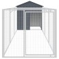vidaXL Hundehütte mit Dach Anthrazit 117x405x123 cm Verzinkter Stahl vidaXL Hundehütte mit Dach Anthrazit 117x405x123 cm Verzinkter Stahl