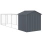 vidaXL Hundehütte mit Dach Anthrazit 117x405x123 cm Verzinkter Stahl vidaXL Hundehütte mit Dach Anthrazit 117x405x123 cm Verzinkter Stahl