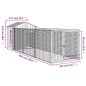 vidaXL Hundehütte mit Dach Anthrazit 117x405x123 cm Verzinkter Stahl vidaXL Hundehütte mit Dach Anthrazit 117x405x123 cm Verzinkter Stahl