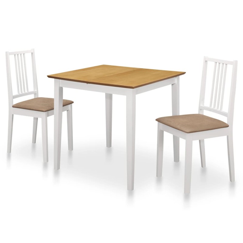 vidaXL 3-tlg. Essgruppe MDF Weiß vidaXL 3-tlg. Essgruppe MDF Weiß