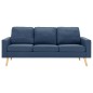 vidaXL 2-tlg. Sofagarnitur Stoff Blau vidaXL 2-tlg. Sofagarnitur Stoff Blau