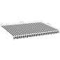 vidaXL Markisenbespannung Anthrazit und Weiß 3,5x2,5 m vidaXL Markisenbespannung Anthrazit und Weiß 3,5x2,5 m