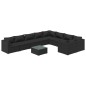 vidaXL 10-tlg. Garten-Lounge-Set mit Kissen Poly Rattan Schwarz vidaXL 10-tlg. Garten-Lounge-Set mit Kissen Poly Rattan Schwarz