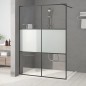 vidaXL Duschwand für Begehbare Dusche Schwarz 140x195 cm Halbmatt ESG vidaXL Duschwand für Begehbare Dusche Schwarz 140x195 cm Halbmatt ESG