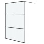 vidaXL Duschwand für Begehbare Dusche Schwarz 140x195 cm Matt ESG-Glas vidaXL Duschwand für Begehbare Dusche Schwarz 140x195 cm Matt ESG-Glas