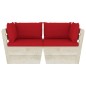 Garten-Palettensofa 2-Sitzer mit Kissen Fichtenholz