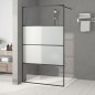 vidaXL Duschwand für Begehbare Dusche Schwarz 115x195 cm Halbmatt ESG vidaXL Duschwand für Begehbare Dusche Schwarz 115x195 cm Halbmatt ESG