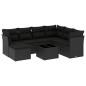 vidaXL 8-tlg. Garten-Sofagarnitur mit Kissen Schwarz Poly Rattan vidaXL 8-tlg. Garten-Sofagarnitur mit Kissen Schwarz Poly Rattan