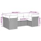 vidaXL 6-tlg. Garten-Sofagarnitur mit Kissen Schwarz Poly Rattan vidaXL 6-tlg. Garten-Sofagarnitur mit Kissen Schwarz Poly Rattan