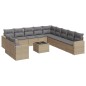 vidaXL 12-tlg. Garten-Sofagarnitur mit Kissen Beige Poly Rattan vidaXL 12-tlg. Garten-Sofagarnitur mit Kissen Beige Poly Rattan