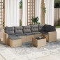 vidaXL 8-tlg. Garten-Sofagarnitur mit Kissen Beige Poly Rattan vidaXL 8-tlg. Garten-Sofagarnitur mit Kissen Beige Poly Rattan