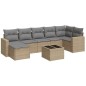 vidaXL 8-tlg. Garten-Sofagarnitur mit Kissen Beige Poly Rattan vidaXL 8-tlg. Garten-Sofagarnitur mit Kissen Beige Poly Rattan
