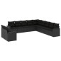vidaXL 11-tlg. Garten-Sofagarnitur mit Kissen Schwarz Poly Rattan vidaXL 11-tlg. Garten-Sofagarnitur mit Kissen Schwarz Poly Rattan
