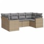vidaXL 6-tlg. Garten-Sofagarnitur mit Kissen Beige Poly Rattan vidaXL 6-tlg. Garten-Sofagarnitur mit Kissen Beige Poly Rattan