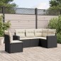vidaXL 5-tlg. Garten-Sofagarnitur mit Kissen Schwarz Poly Rattan vidaXL 5-tlg. Garten-Sofagarnitur mit Kissen Schwarz Poly Rattan