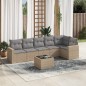 vidaXL 7-tlg. Garten-Sofagarnitur mit Kissen Beige Poly Rattan vidaXL 7-tlg. Garten-Sofagarnitur mit Kissen Beige Poly Rattan