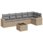 vidaXL 7-tlg. Garten-Sofagarnitur mit Kissen Beige Poly Rattan vidaXL 7-tlg. Garten-Sofagarnitur mit Kissen Beige Poly Rattan
