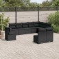 vidaXL 10-tlg. Garten-Sofagarnitur mit Kissen Schwarz Poly Rattan vidaXL 10-tlg. Garten-Sofagarnitur mit Kissen Schwarz Poly Rattan