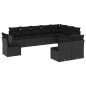 vidaXL 10-tlg. Garten-Sofagarnitur mit Kissen Schwarz Poly Rattan vidaXL 10-tlg. Garten-Sofagarnitur mit Kissen Schwarz Poly Rattan
