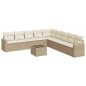 vidaXL 10-tlg. Garten-Sofagarnitur mit Kissen Beige Poly Rattan vidaXL 10-tlg. Garten-Sofagarnitur mit Kissen Beige Poly Rattan